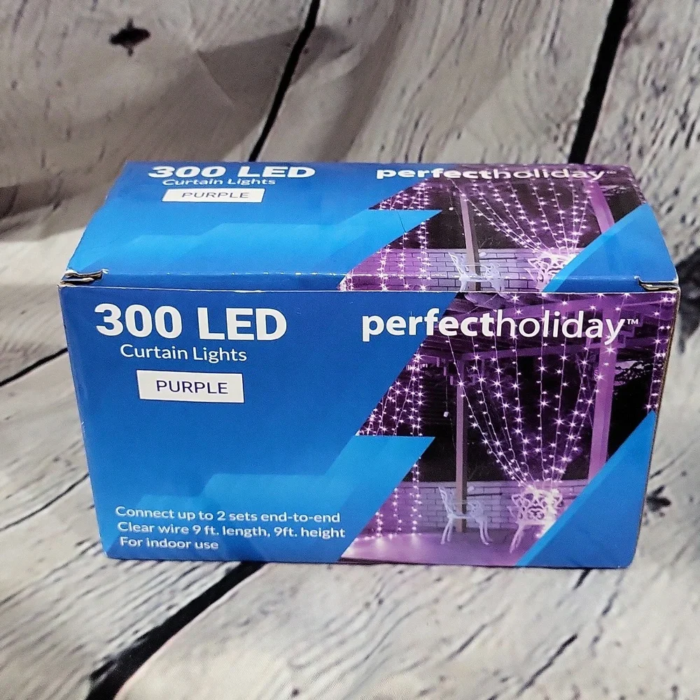 Perfect holiday Curtain 300 LED Lights Purple